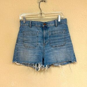 Madewell womans high rise square pocket denim shorts size 29